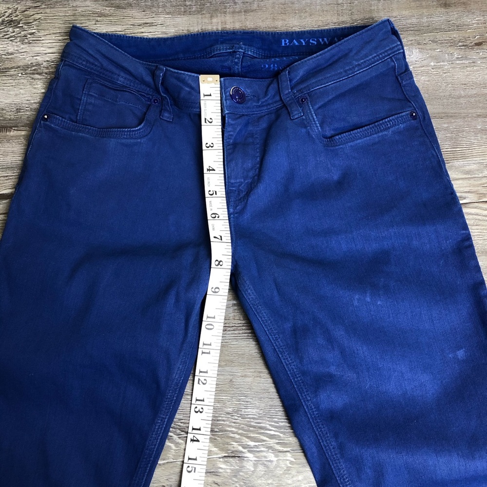 Burberry Brit Bayswater skinny jeans size 28 zip ankle Cobalt Blue - Picture 5 of 12